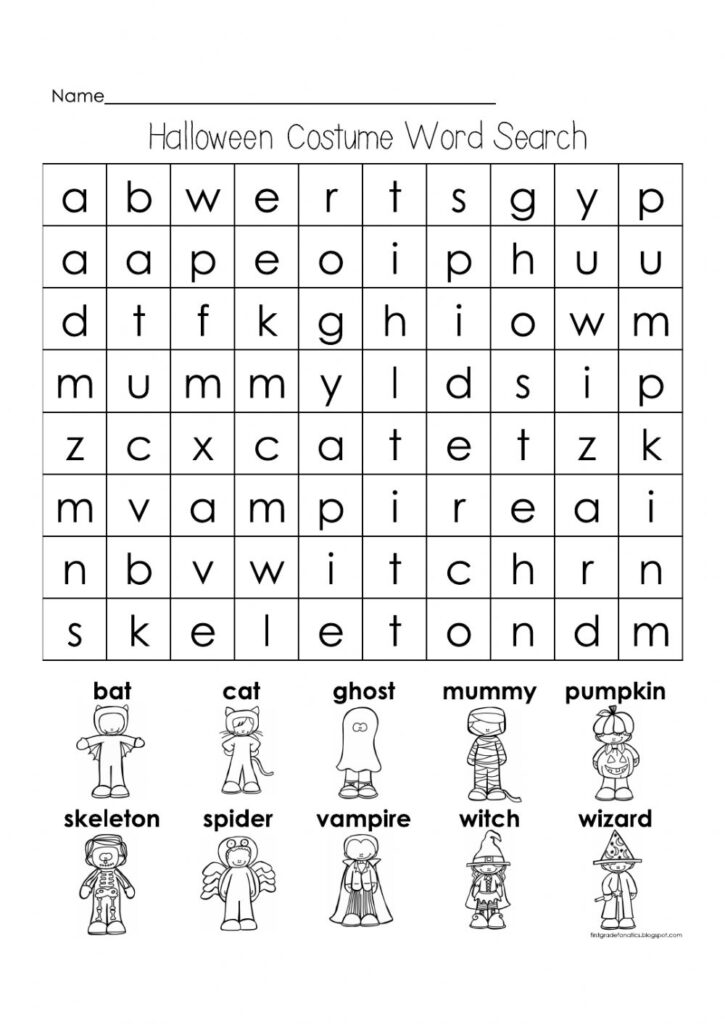 Halloween Costume Interactive Worksheet