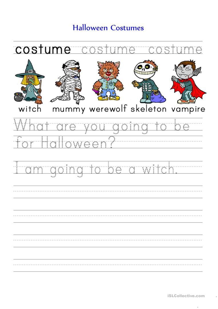 Halloween Costumes - English Esl Worksheets For Distance
