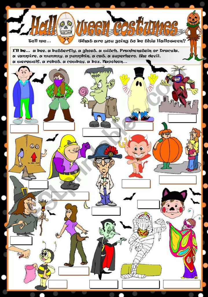 Halloween Costumes   Esl Worksheetmariaolimpia