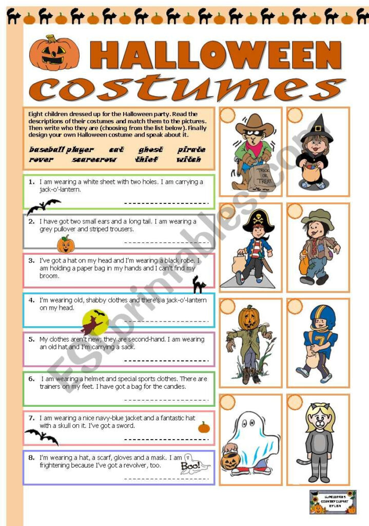 Halloween Costumes   Esl Worksheettecus