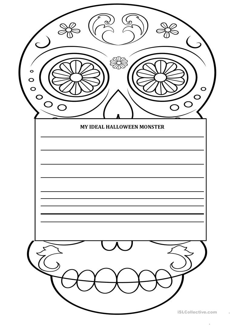 Halloween Creative Writing - English Esl Worksheets For