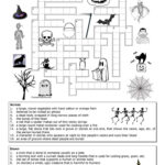 Halloween Crossword   English Esl Worksheets For Distance