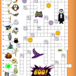 Halloween Crossword For Beginners   English Esl Worksheets