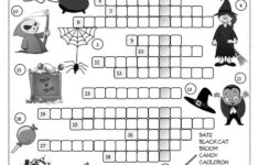 Halloween – Crossword Worksheet – Free Esl Printable