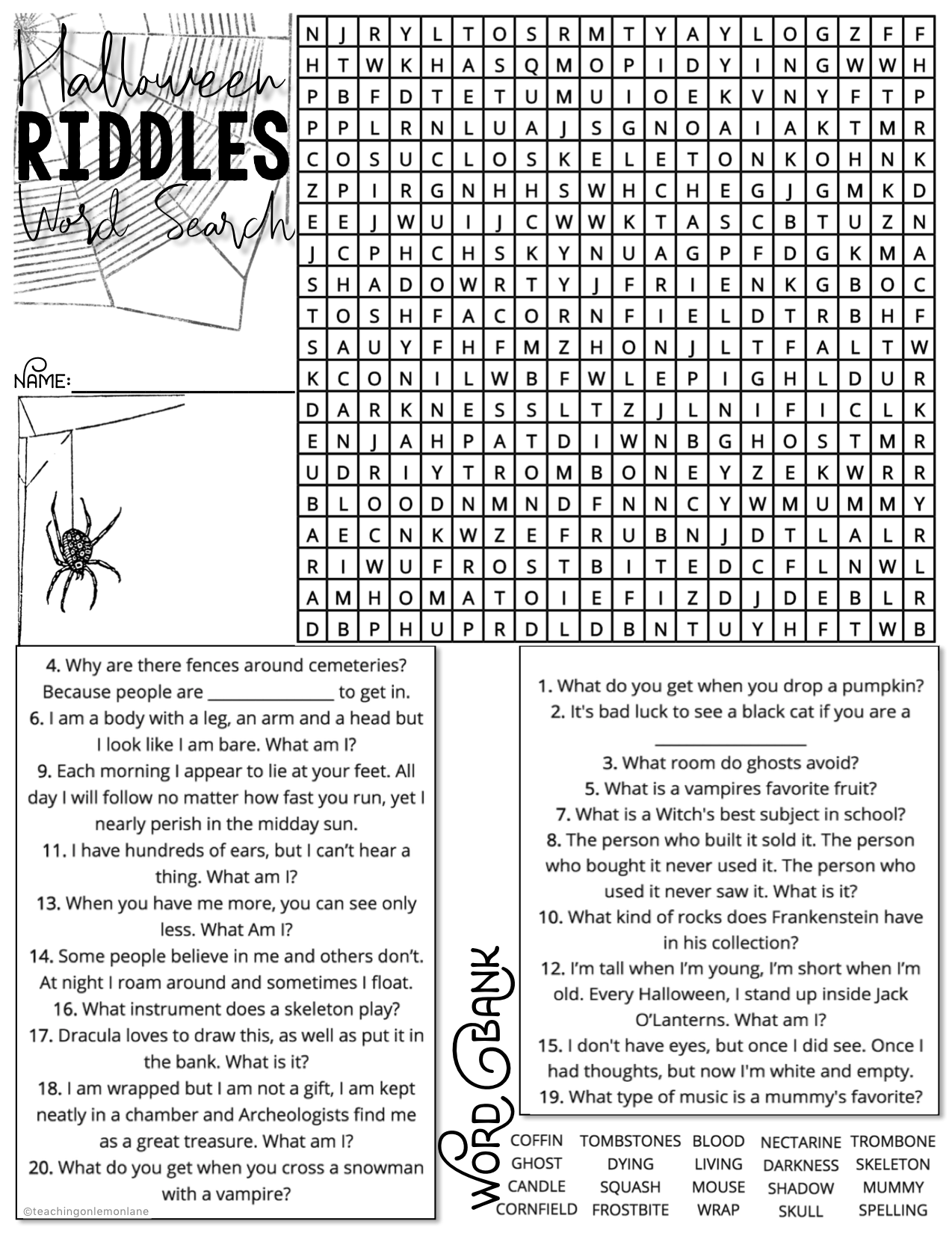 Halloween Day Activities For The Classroom | On Lemon Lane