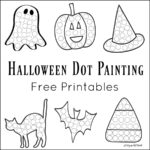 Halloween Dot Painting Featured Border Worksheets For Kids