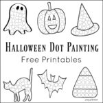 Halloween Dot Painting {Free Printables}   The Resourceful Mama