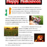 Halloween Easy Text   English Esl Worksheets For Distance