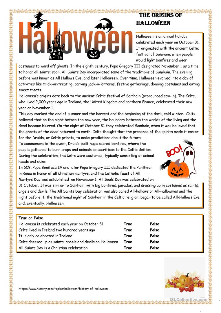 Halloween - English Esl Worksheets For Distance Learning And