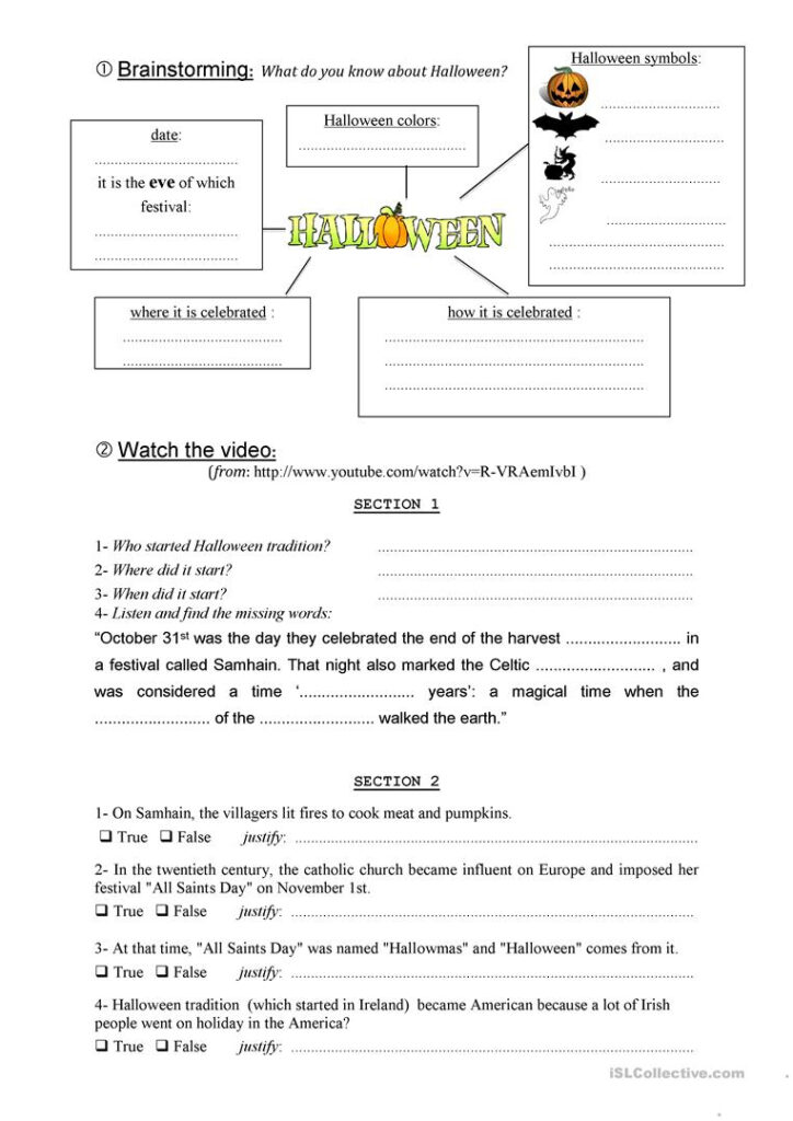 Halloween   English Esl Worksheets For Distance Learning And