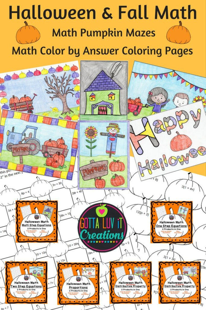 Halloween & Fall Math Pumpkin Maze & Coloranswer