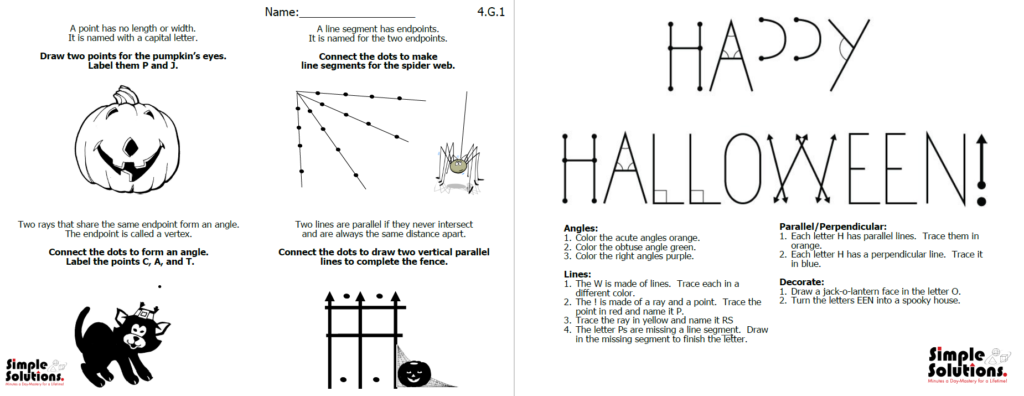 Halloween Geometry   Simple Solutions