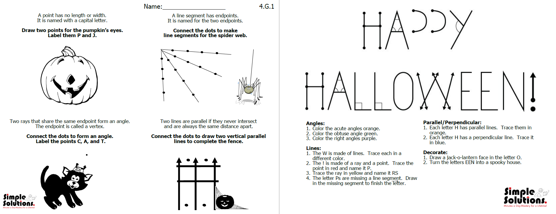 Halloween Geometry - Simple Solutions