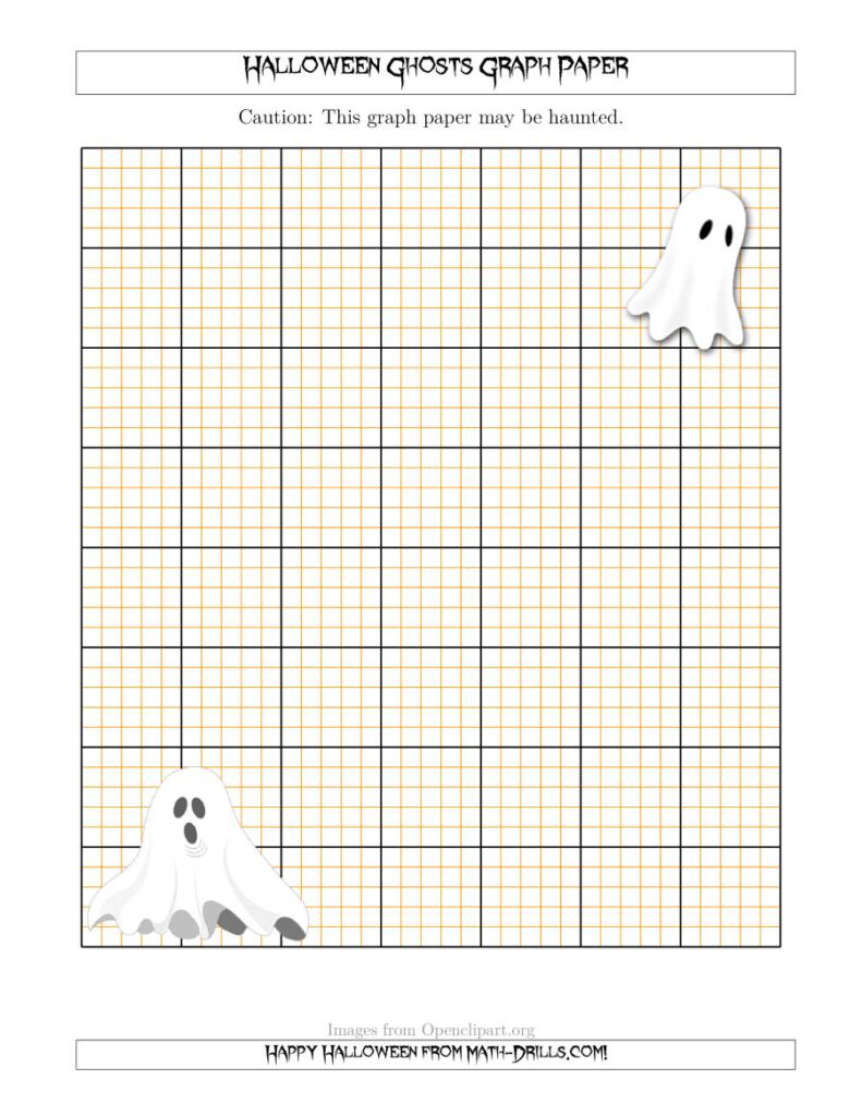 Halloween Ghosts 2.5/0.5 Cm Graph Paper