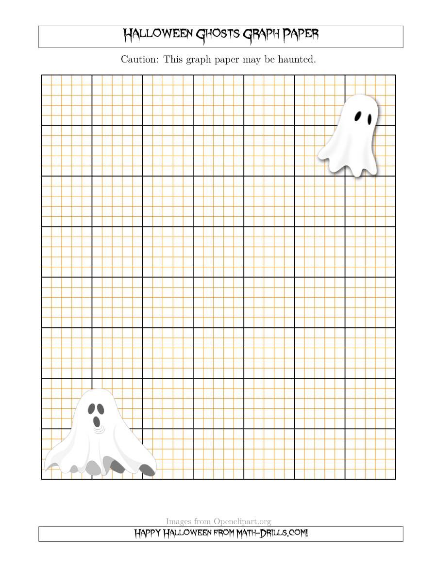 Halloween Ghosts 2.5/0.5 Cm Graph Paper