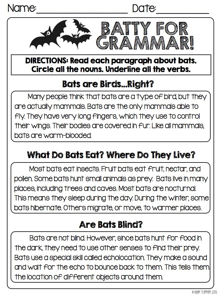 Halloween Grammar Packet | Grammar, Teaching Writing, 2Nd