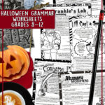 Halloween Grammar Worksheets, No Prep, Middle And High