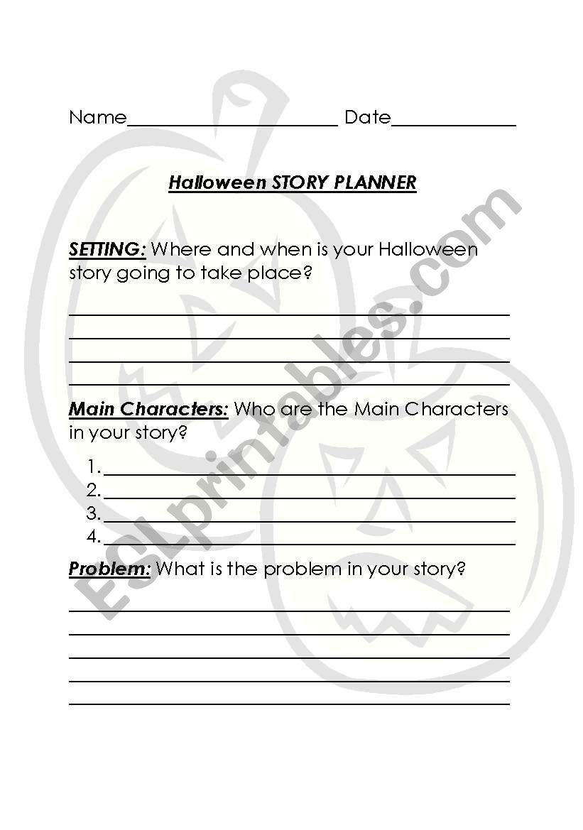 Halloween Graphic Organizer - Esl Worksheetanardella