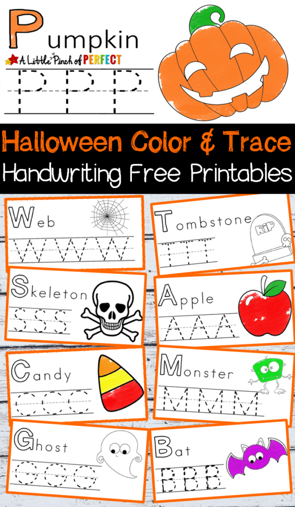 Halloween Handwriting And Coloring Free Printables Halloween Handwriting And Coloring Free Printables