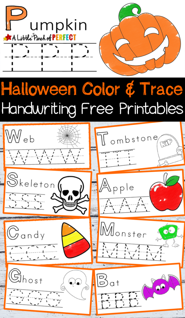 Halloween Handwriting And Coloring Free Printables  