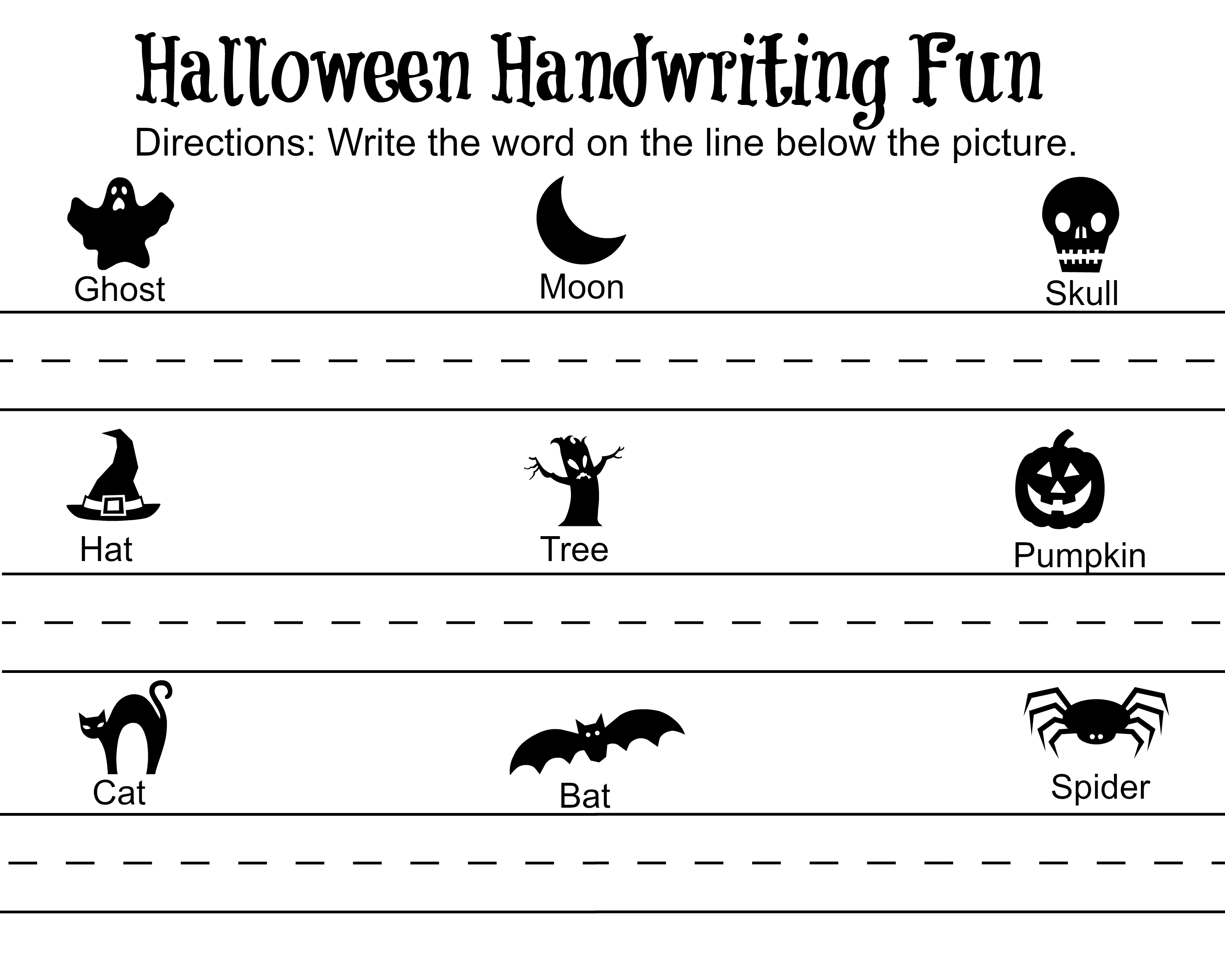 Halloween Handwriting Free Printable | Halloween Printables