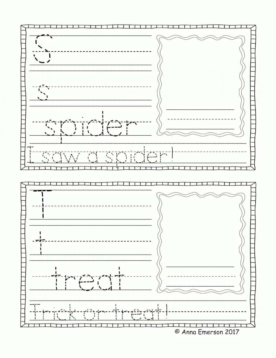 Halloween Handwriting Practice Letters A - Z #halloween