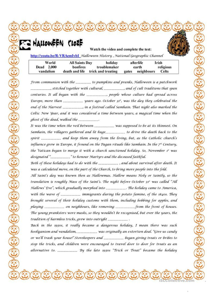 Halloween History English Esl Worksheets For Distance Halloween History English Esl Worksheets For Distance