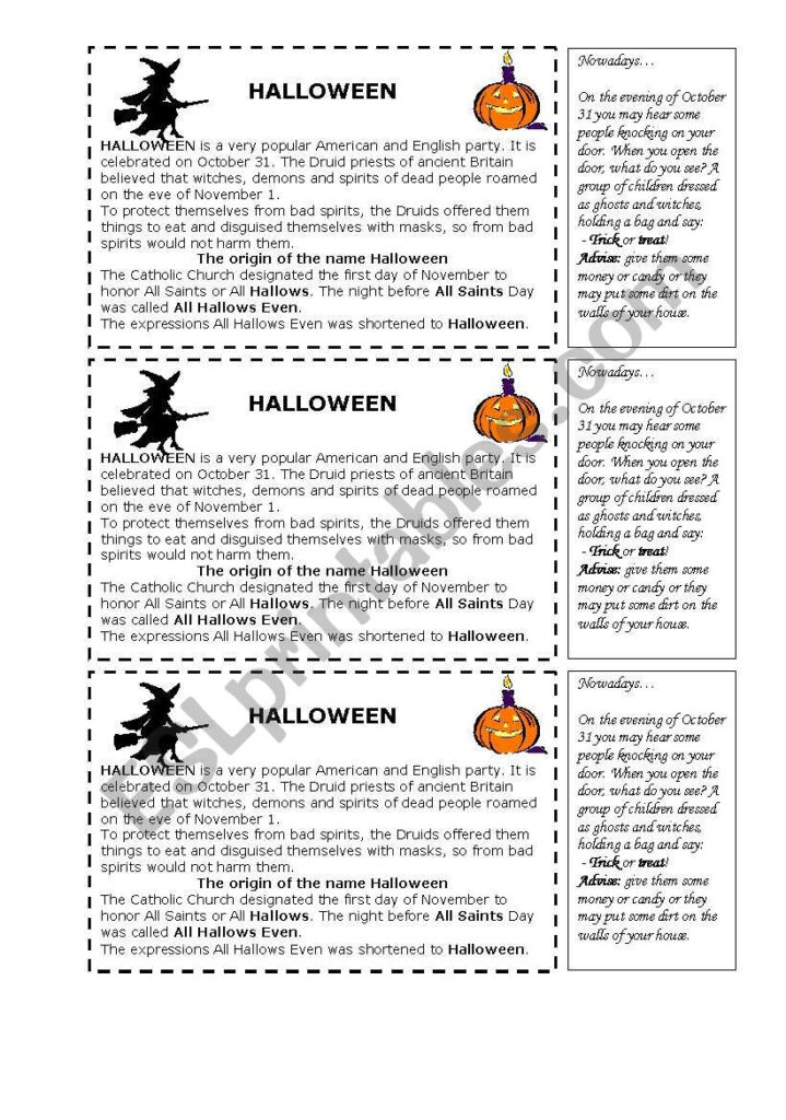 Halloween History   Esl Worksheetshintia