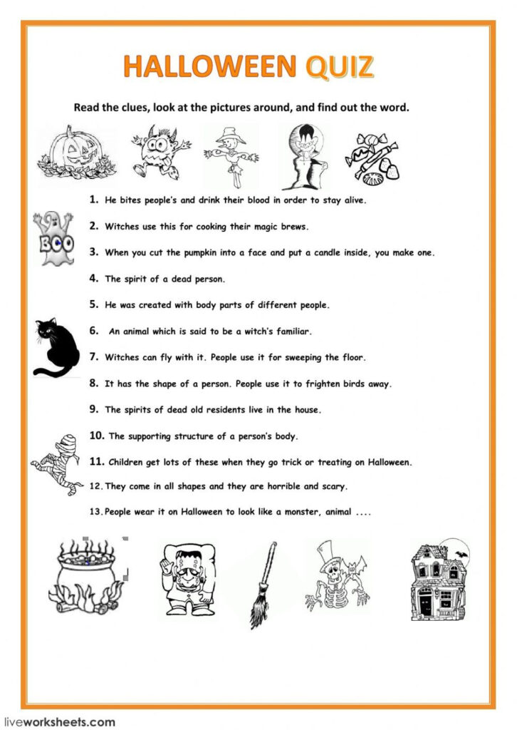 Halloween Interactive And Downloadable Worksheet. You Can Do