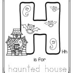 Halloween Letter H Is For Haunted House Trace And Color
