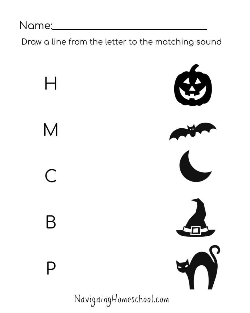 Halloween Letter Worksheet | Halloween Worksheets Preschool