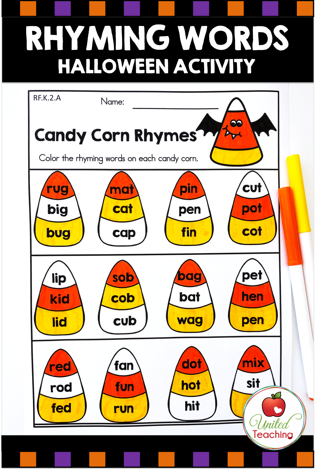 Halloween Literacy Activities (Kindergarten) - United