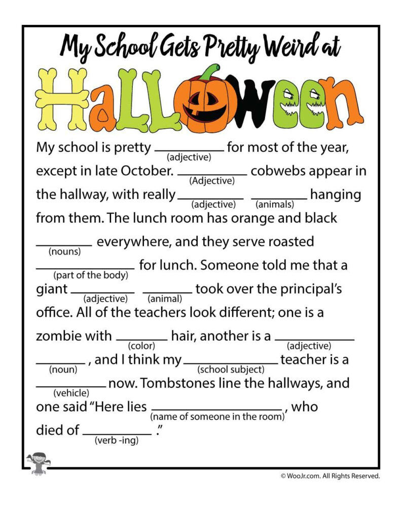 Halloween Mad Libs | Woo! Jr. Kids Activities | Halloween Halloween Mad Libs | Woo! Jr. Kids Activities | Halloween