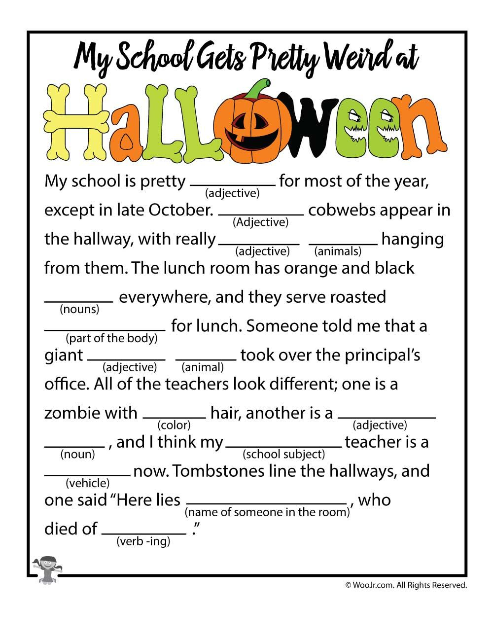 Halloween Mad Libs | Woo! Jr. Kids Activities | Halloween
