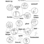 Halloween Match Up   Kids   English Esl Worksheets For