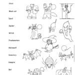 Halloween Matching And Colouring   English Esl Worksheets
