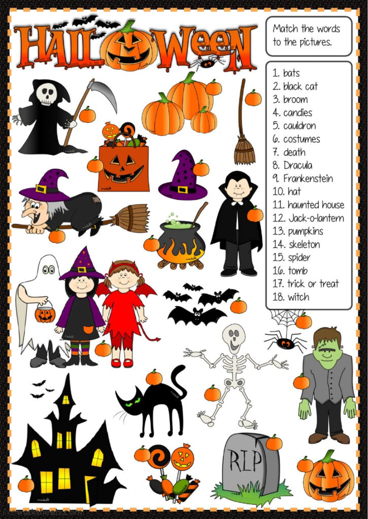 Halloween   Matching Worksheet