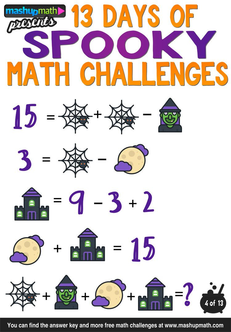 Halloween Math: 13 Days Of Spooky Math Challenges For Grades