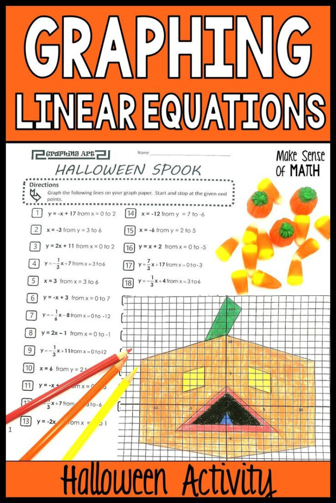 Halloween Math Activity   Graphing Linear Equations Activity