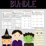 Halloween Math Decimal Worksheet Bundle For Morning Work And
