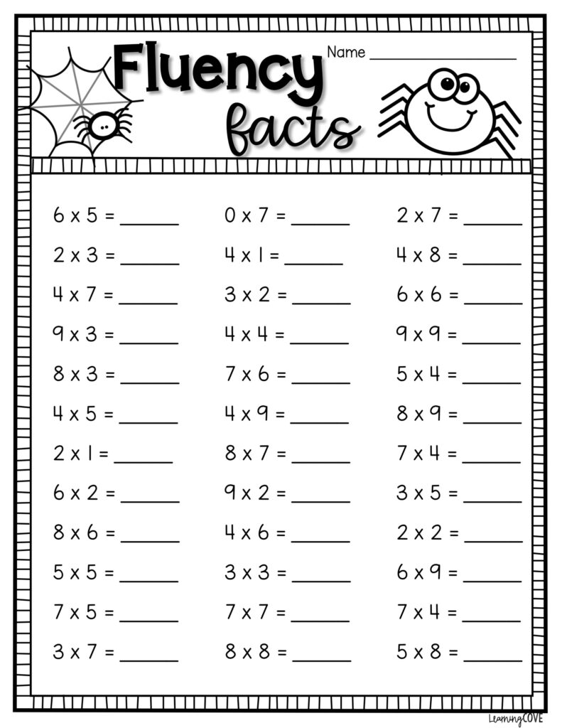 Halloween Math Multiplication Worksheets In 2020 | Math