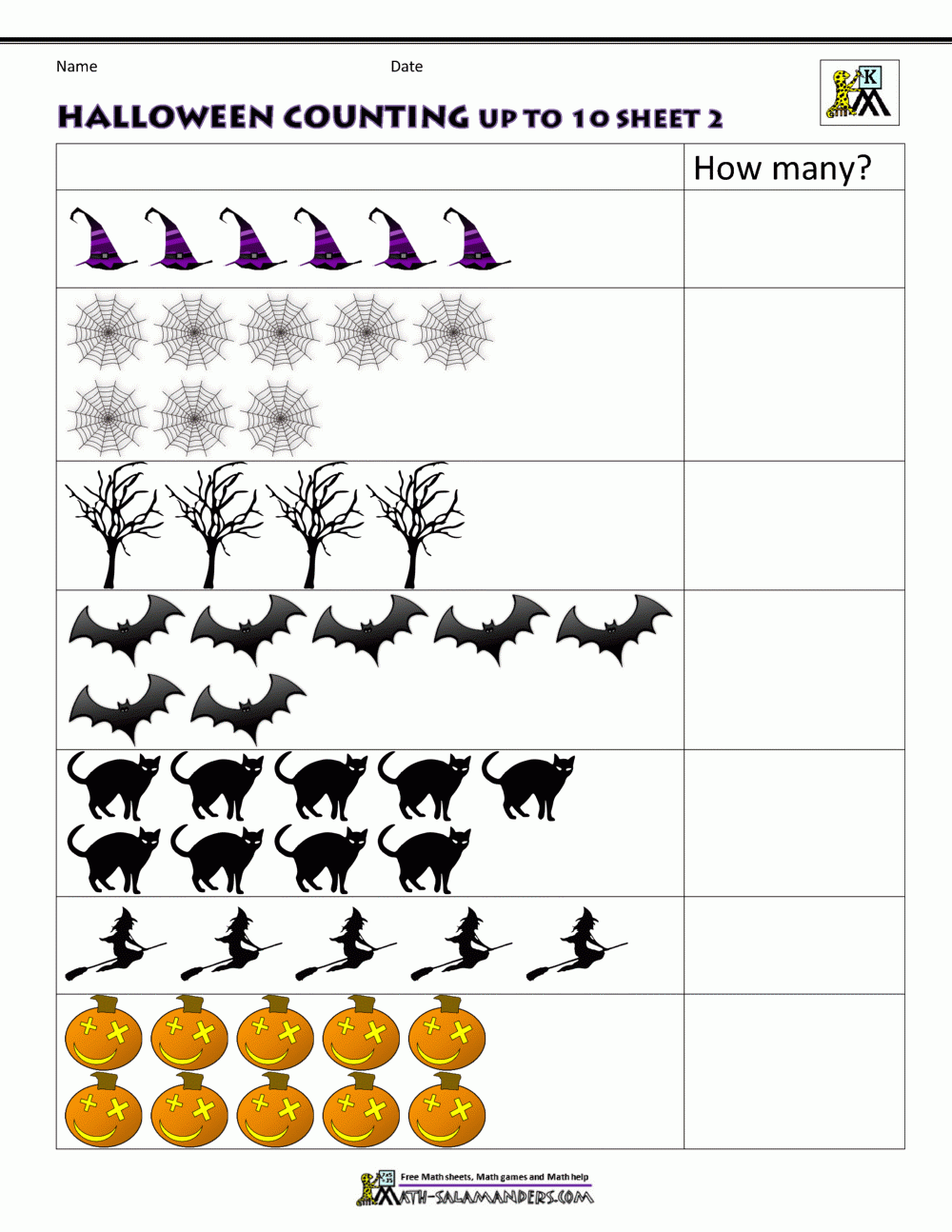 Halloween math worksheets for preschoolers