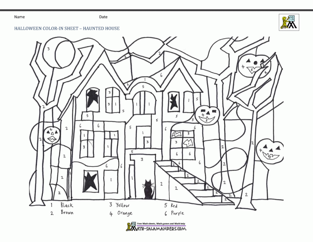 Halloween Math Worksheets For Kindergarten