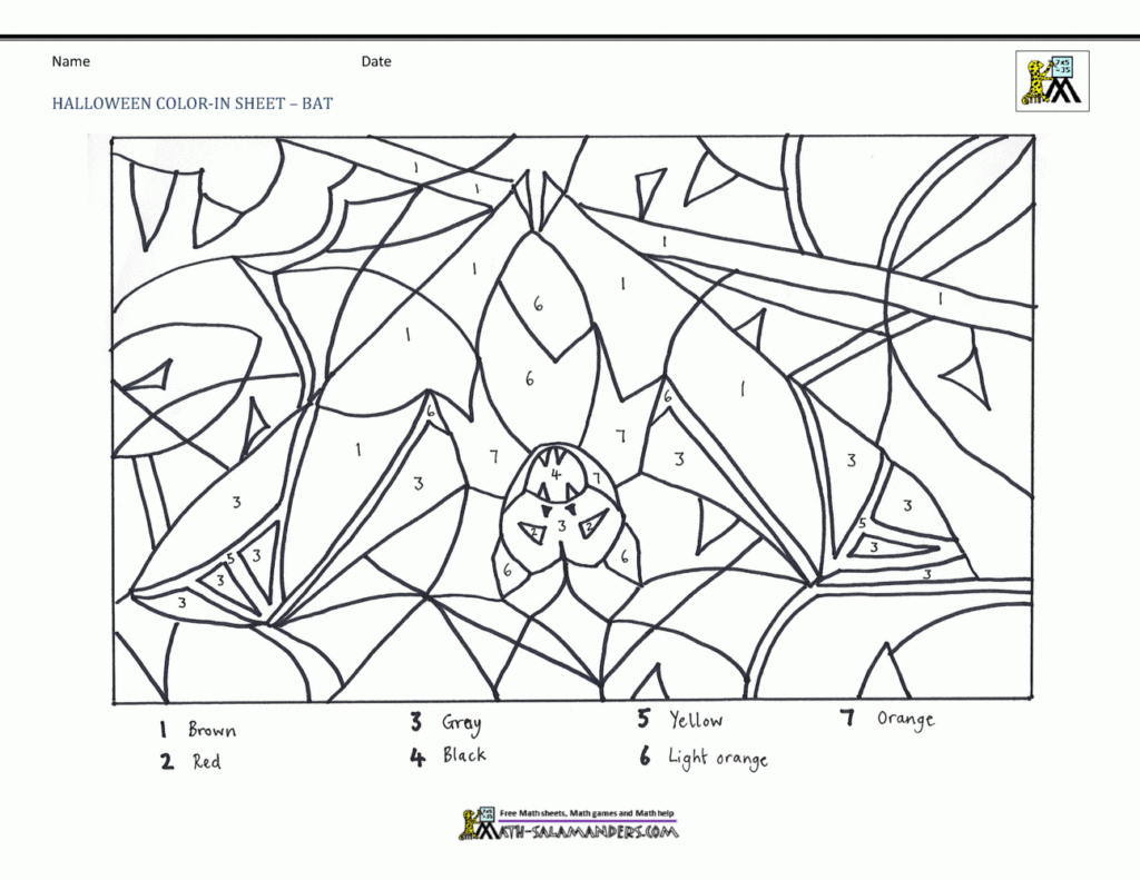 Halloween Math Worksheets For Kindergarten