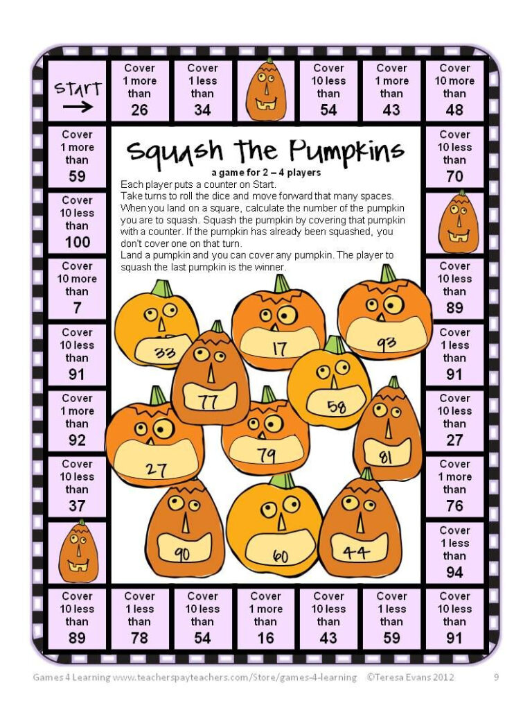 Halloween Math Worksheets, Games, Puzzles And Brain Teasers