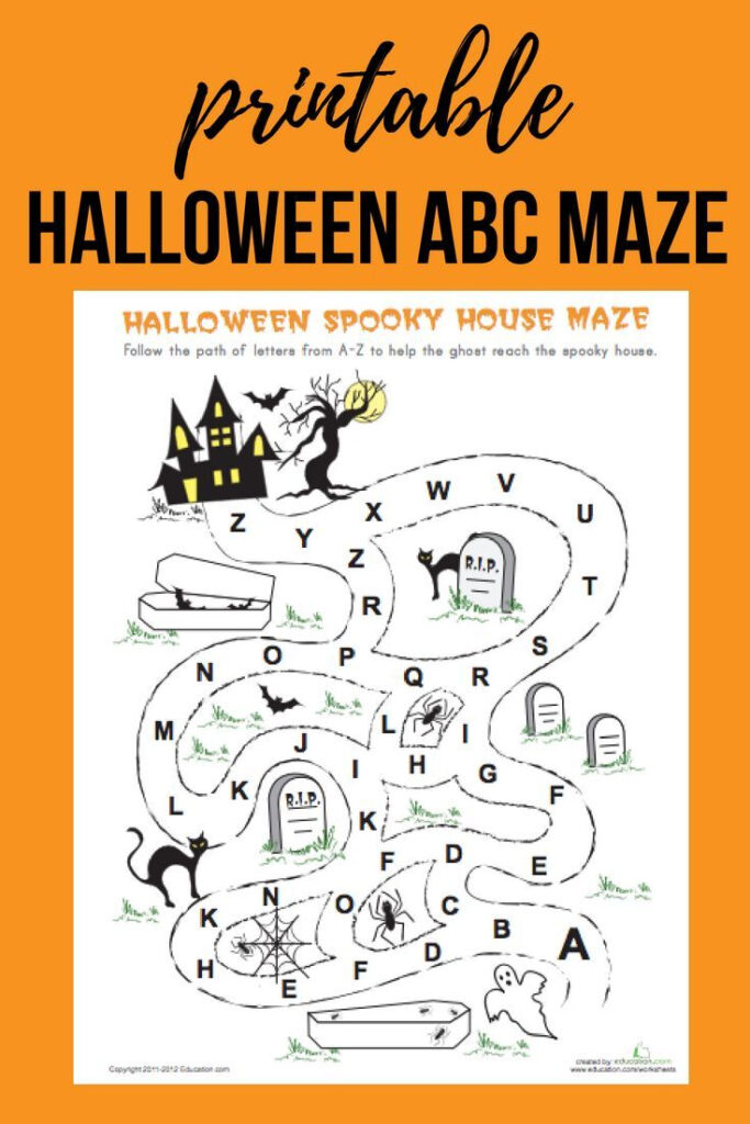 Halloween Maze | Worksheet | Education | Halloween