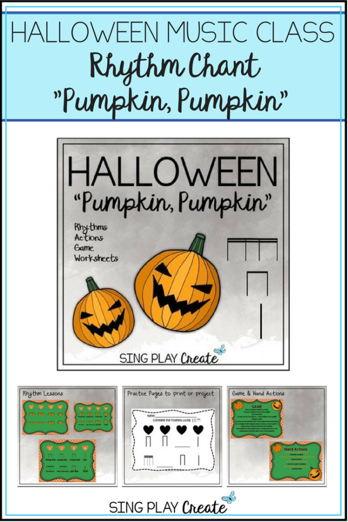 Halloween Music Class Rhythm Chant "pumpkin, Pumpkin