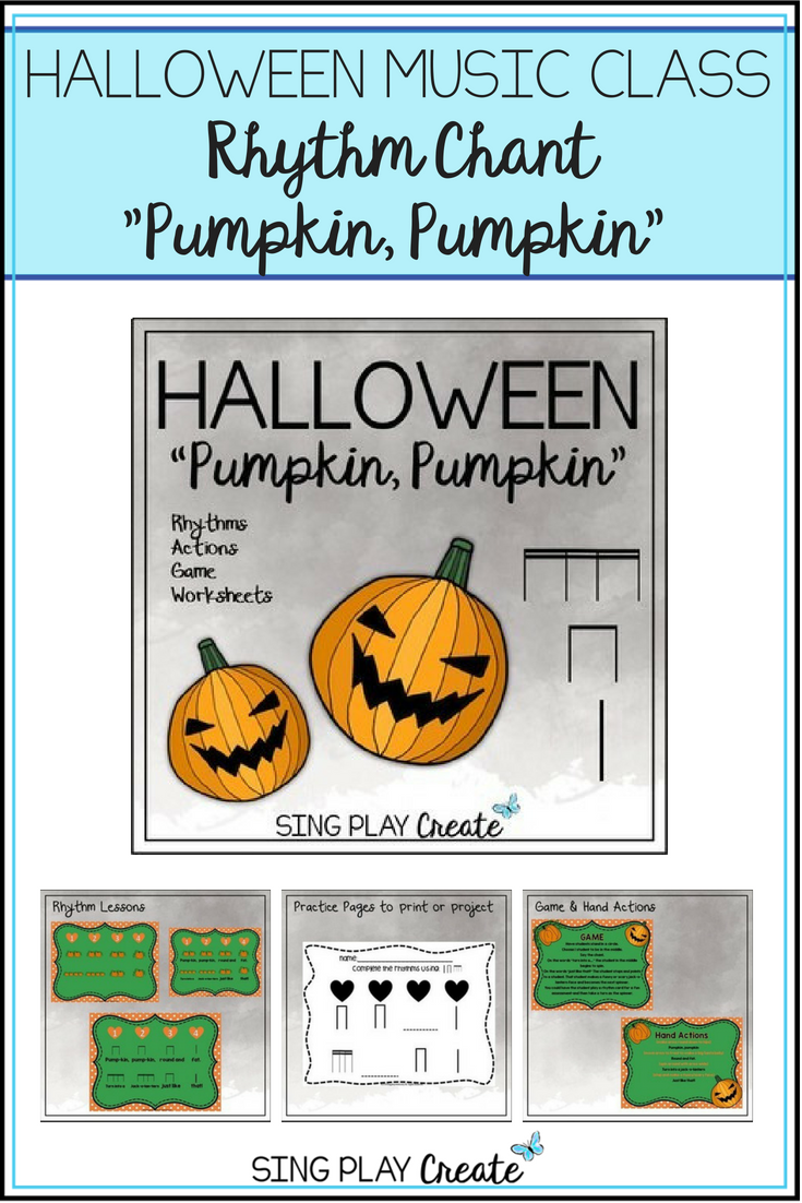 Halloween Music Class Rhythm Chant &amp;quot;pumpkin, Pumpkin