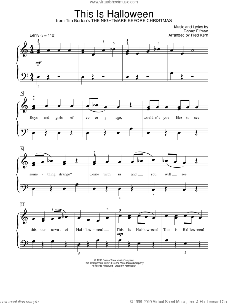 Halloween Music Piano Sheet   Best Music Sheet