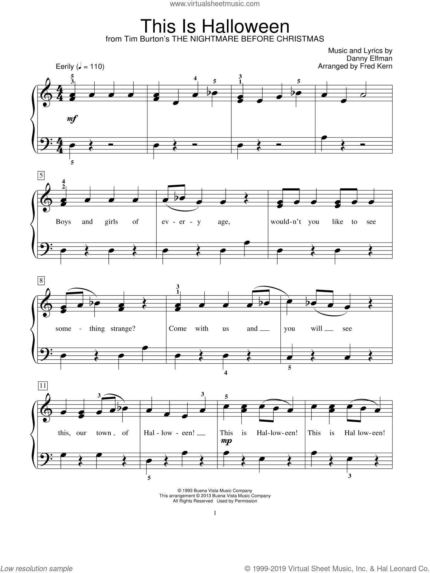 Halloween Music Piano Sheet - Best Music Sheet